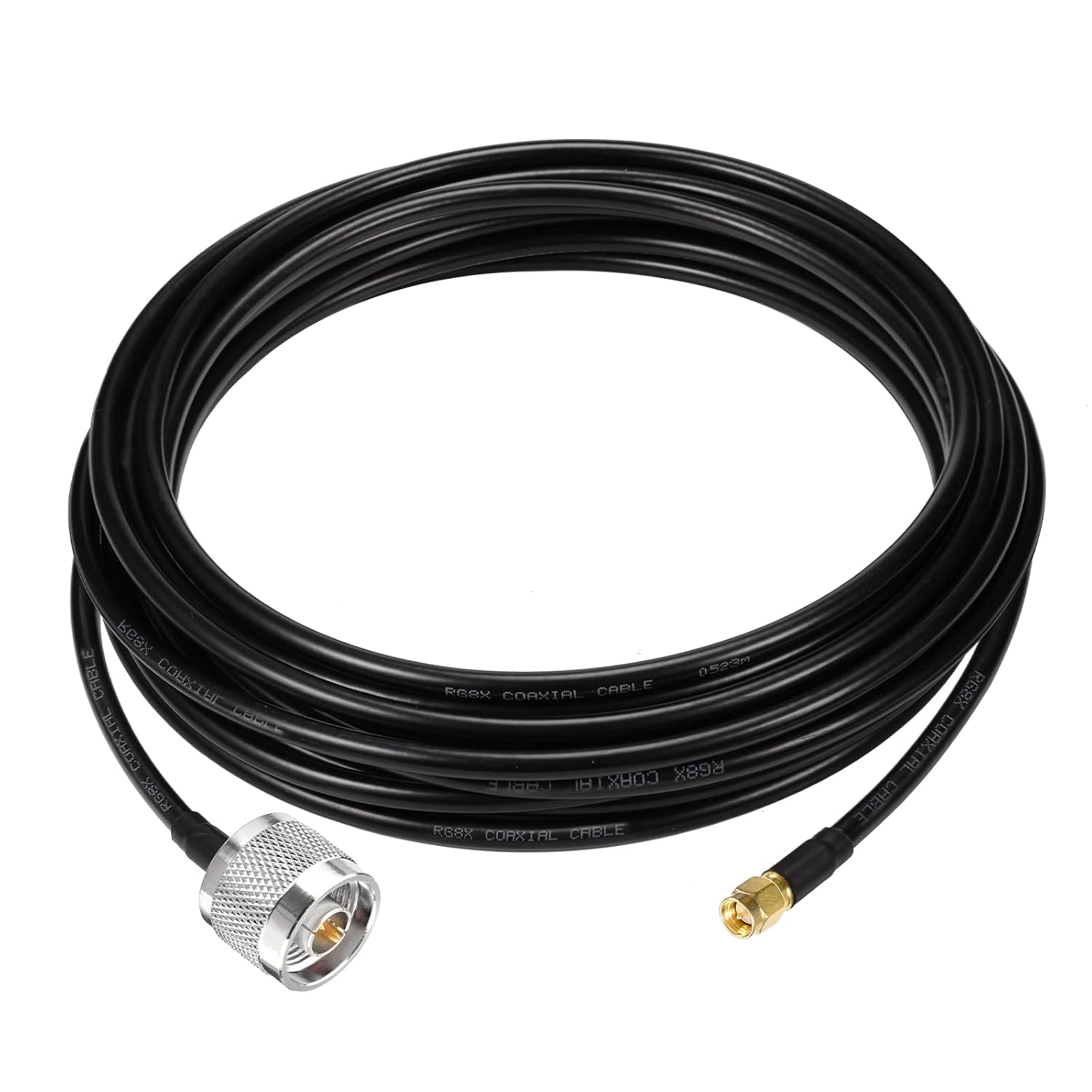 Superbat 25ft Low Loss N Male to SMA Male Cable - RG8x 50 Ohm for 3G/4G LTE/5G/WiFi/GPS ADS-B Radio Antenna Router Modem or Surge Arrester Use
