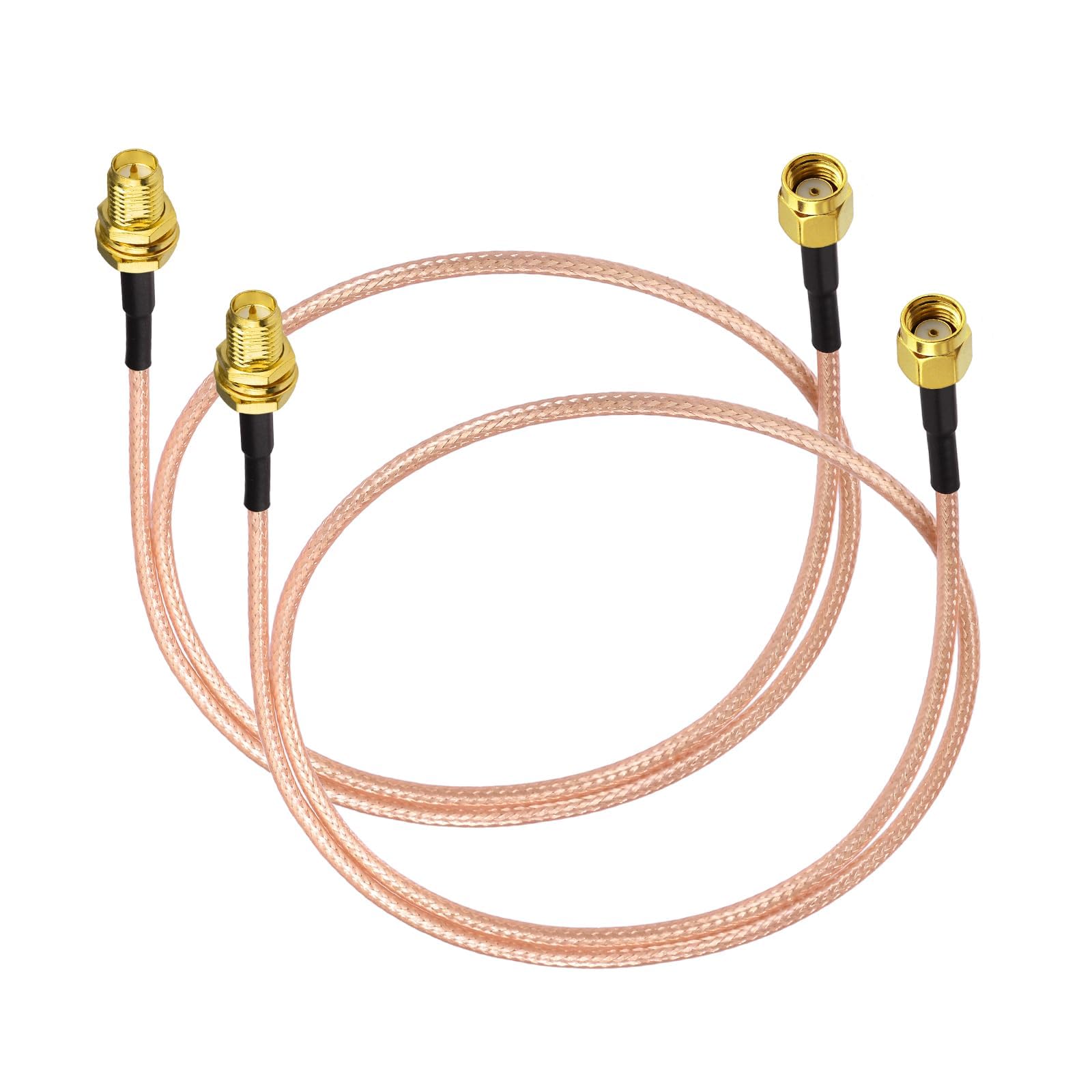 Superbat RP-SMA Female to RP-SMA Male RG316D Extension Cable 6inch,High-Speed Low Loss Coaxial Jumper for 5G WiFi Router/Drone/Antenna 2-Pack