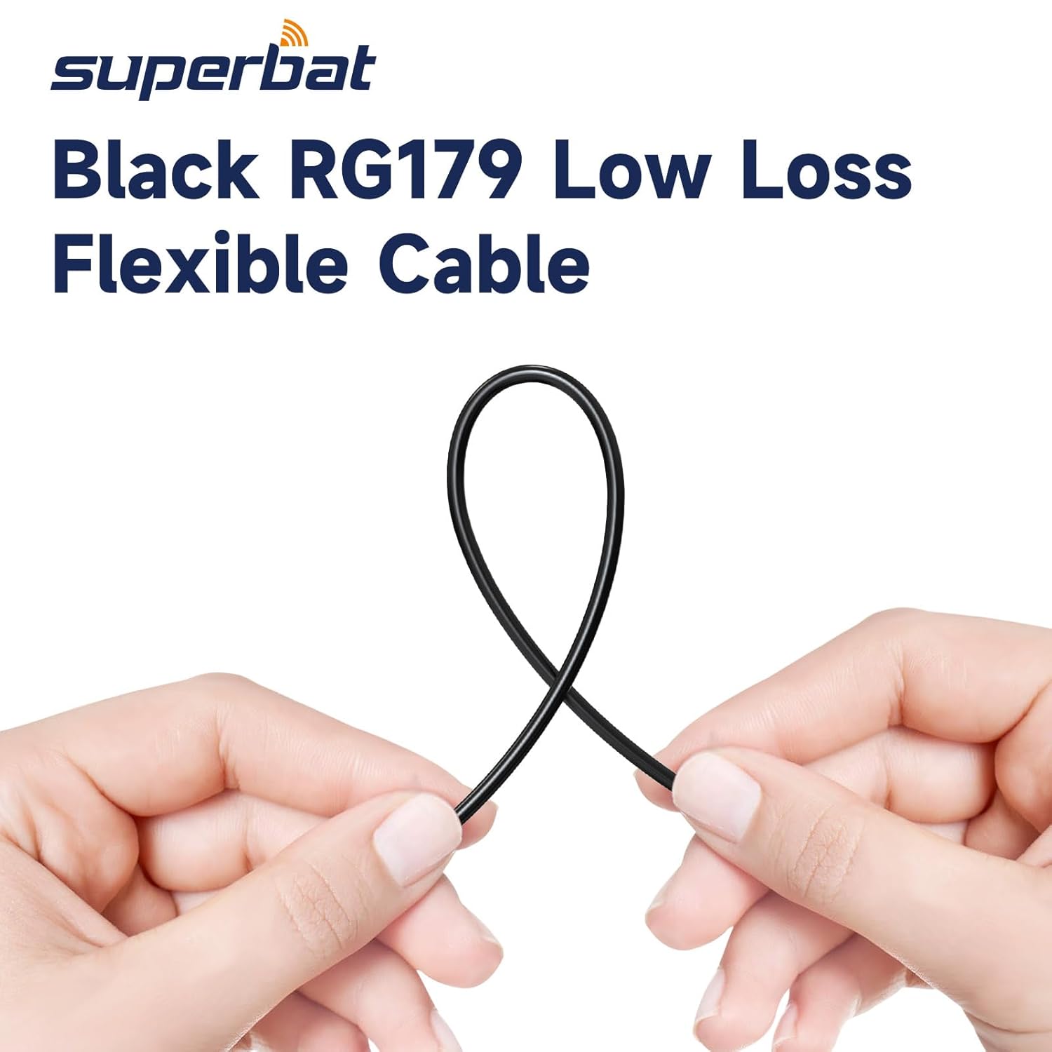 Superbat SDI Cable 75 Ohm BNC Cable RG179 Thin 3G/6G SDI Video Cable 3ft for Camcorders SDI Video Splitter SDI Monitor Switcher,Supports HD-SDI/3G-SDI/4K/8K Video (Black,2-Pack)