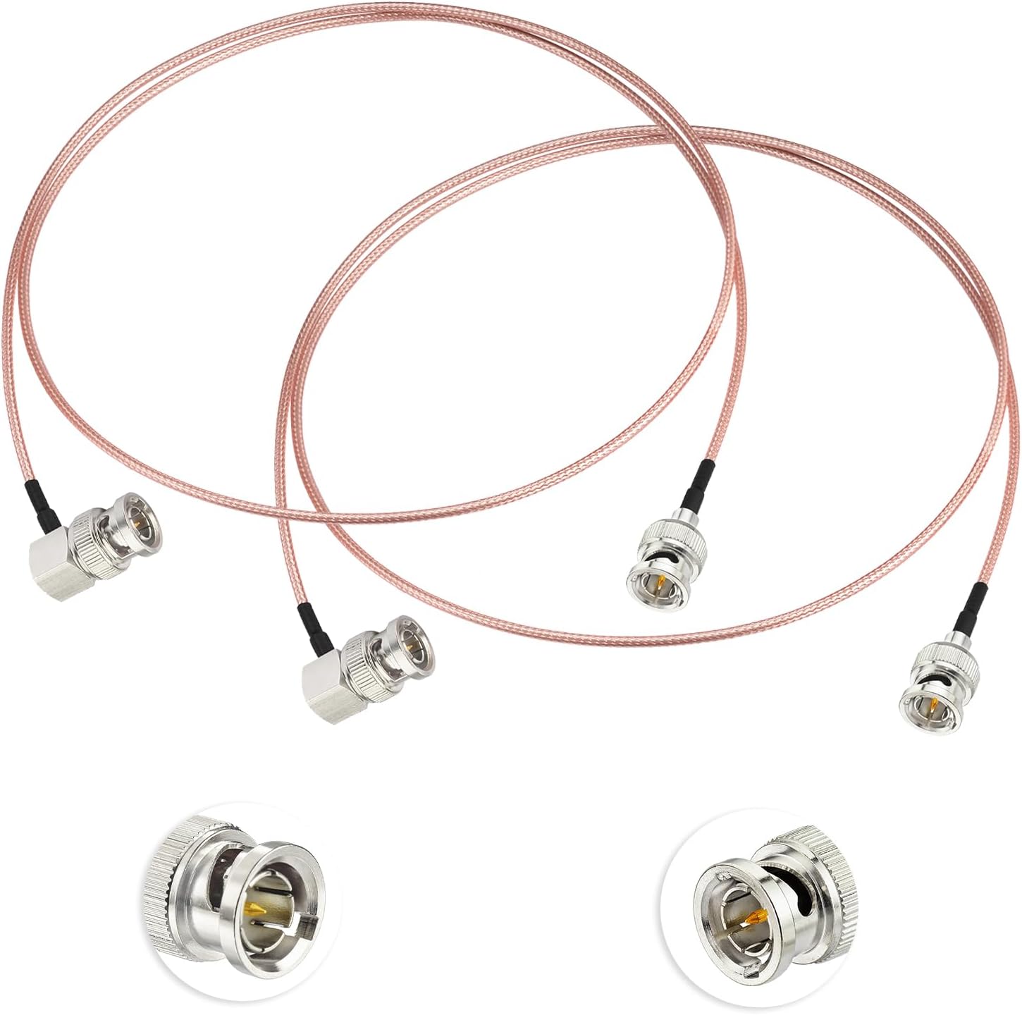 Superbat HD-SDI 3G SDI Cable BNC Male to Right Angle BNC Male 75 Ohm RG179 Jumper Cable 3ft for Surveillance Camera System CCTV/DVR Cables 2-Pack