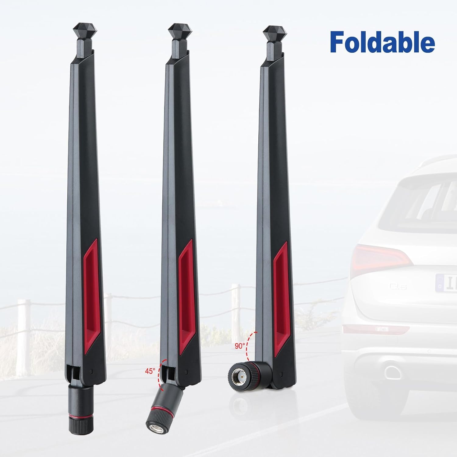 Superbat Dual Band 2.4GHz 5GHz 5.8GHz Antenna WiFi Antenna Replacement for Desktop PC Furrion Back Up RV Camera Booster Wireless Signals 2-Pack