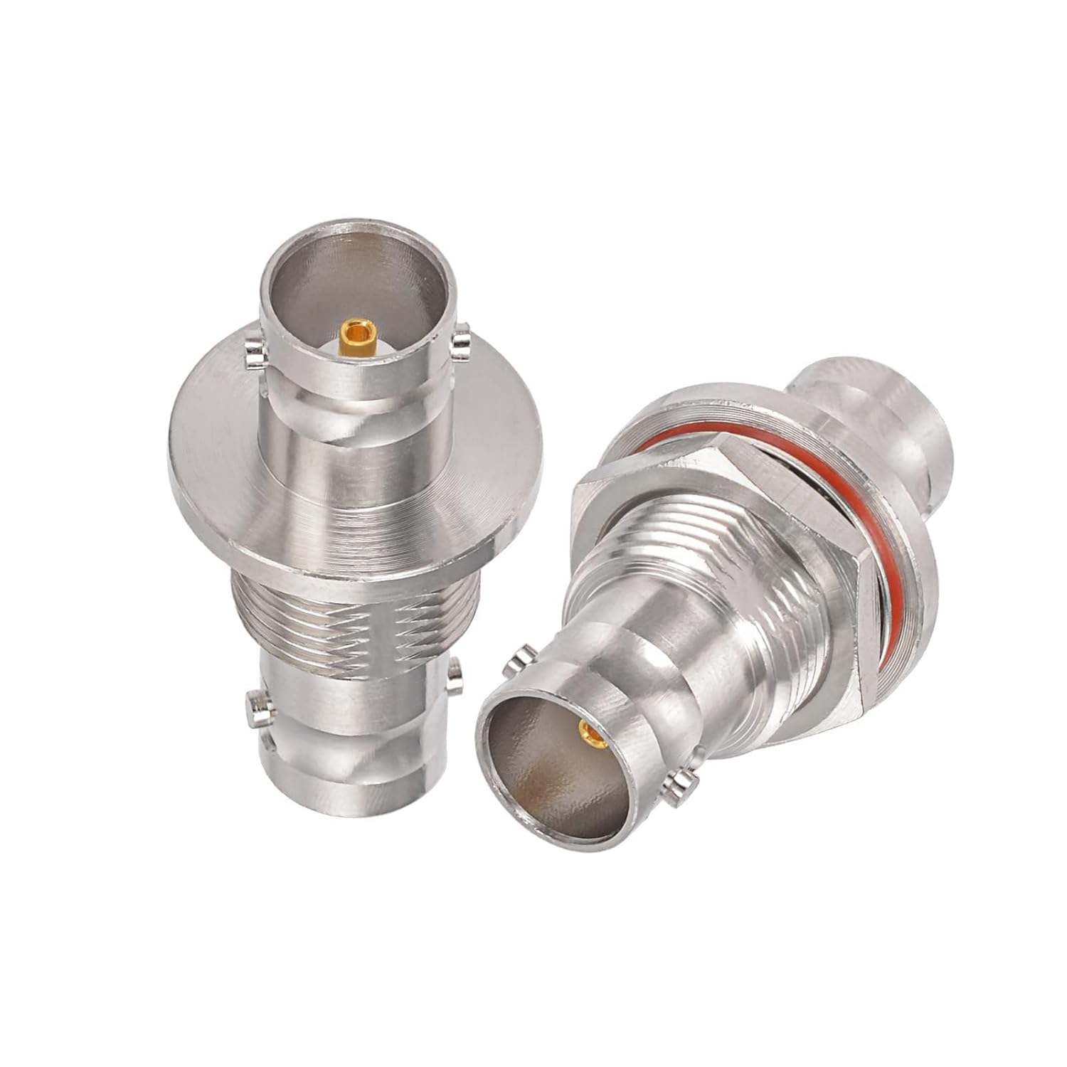 Superbat BNC Female to Female Bulkhead Connectors 75 Ohm BNC Barrel Coupler Connector for 3G/6G HD SDI Cable Switcher CCTV Video Camera System 2-Pack