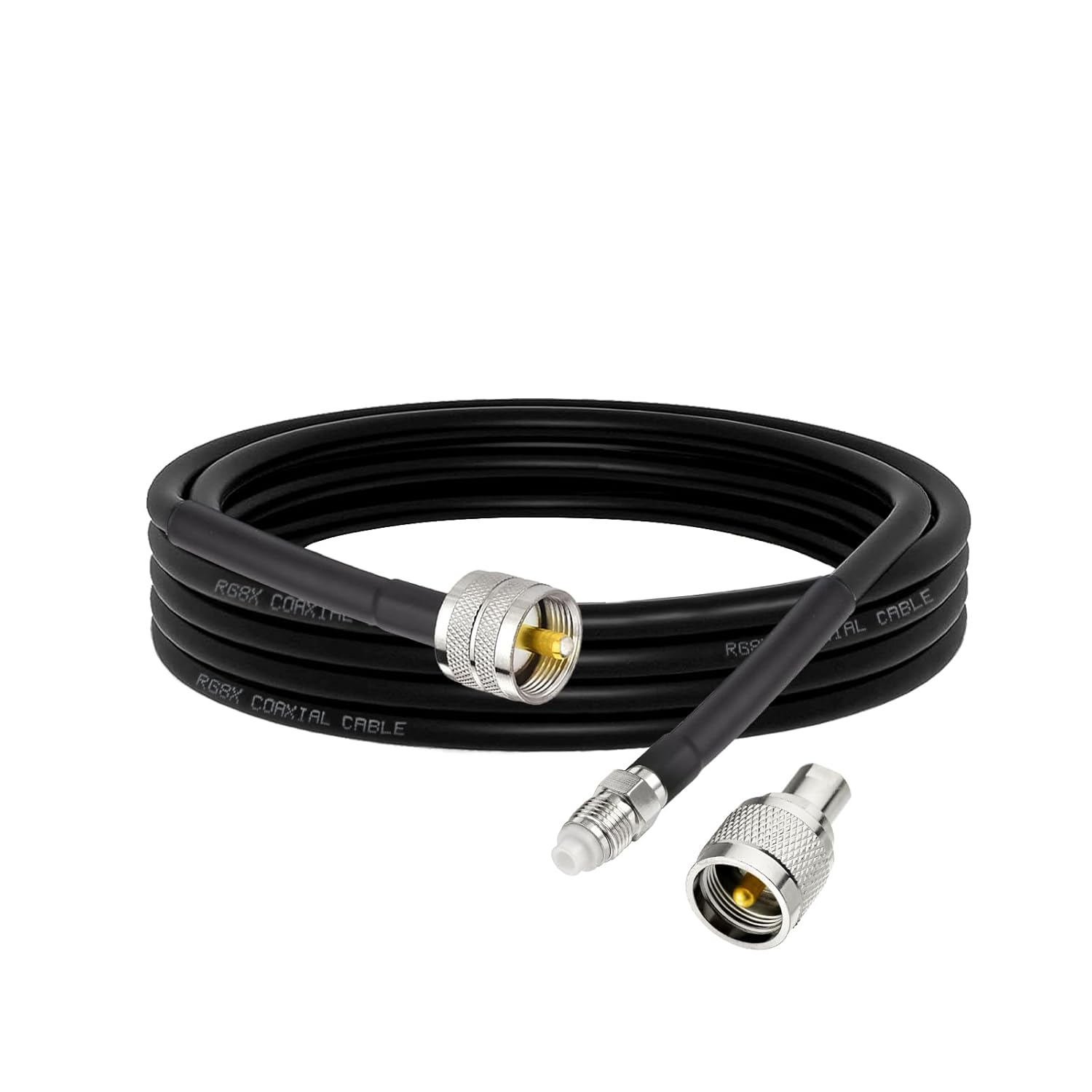 Superbat CB Coax Cable RG8x Coaxial Cable , RG8X Coaxial Stranded Connector Wire with PL-259 and FME/PL259 Male Connector –Durable, Low-Loss CB Radio HAM Radio Coax Jumper
