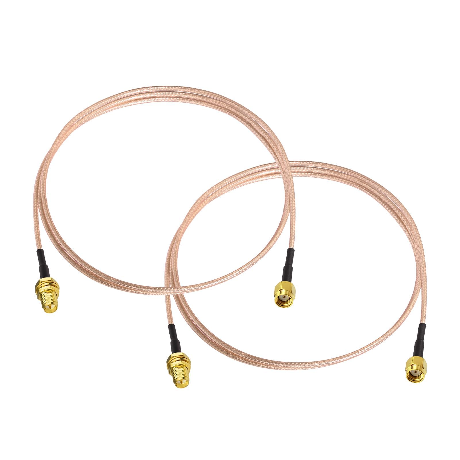 Superbat RP-SMA Female to RP-SMA Male RG316D Extension Cable 6inch,High-Speed Low Loss Coaxial Jumper for 5G WiFi Router/Drone/Antenna 2-Pack