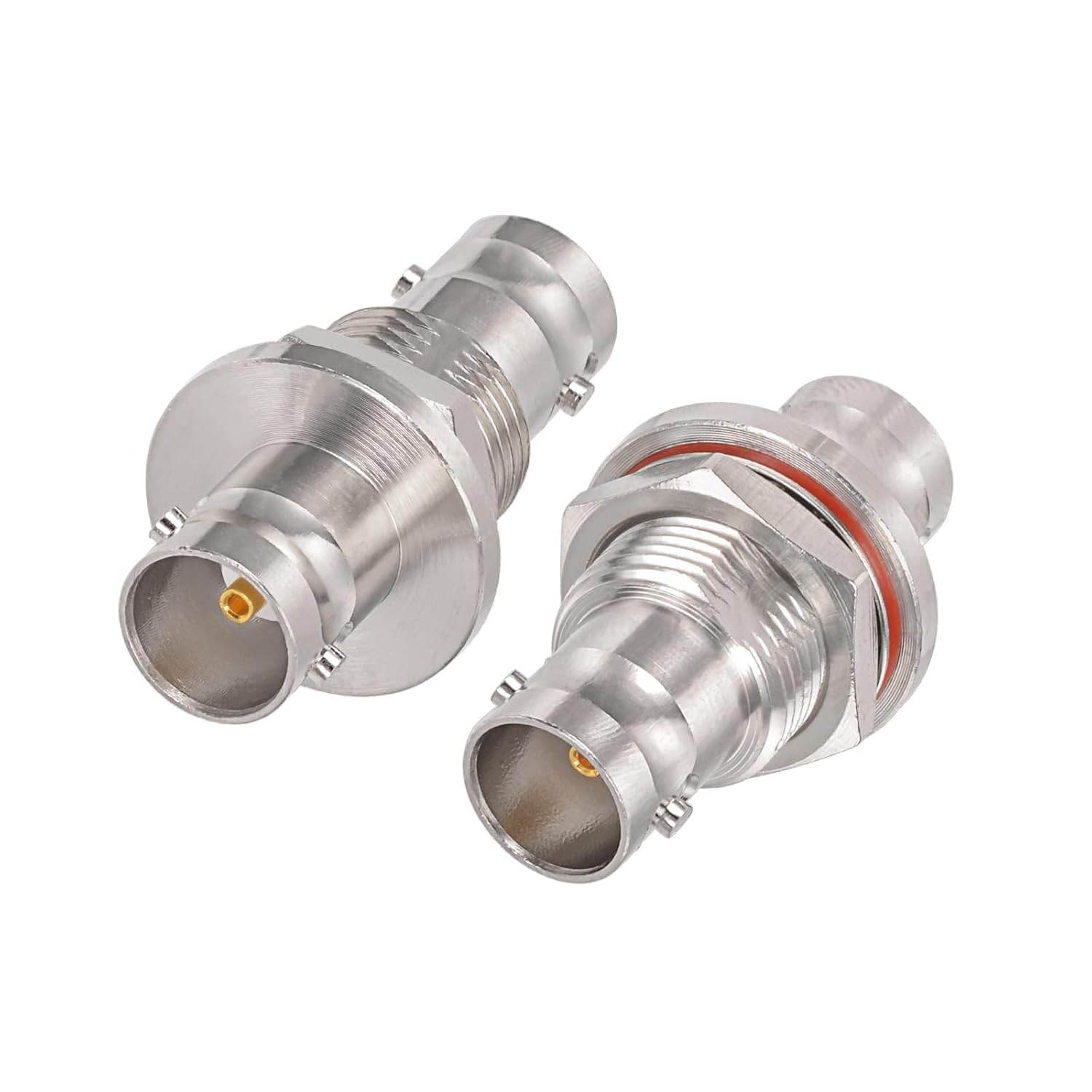 Superbat BNC Female to Female Bulkhead Connectors 75 Ohm BNC Barrel Coupler Connector for 3G/6G HD SDI Cable Switcher CCTV Video Camera System 2-Pack