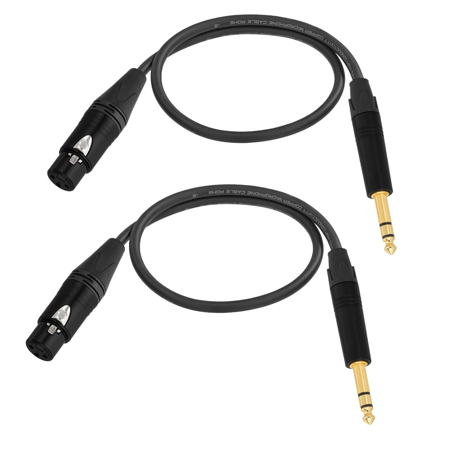 Superbat 6.35mm to XLR Female Stereo Audio Cable 2FT Belden 1813A Shielded Balanced TRS to XLR Cable for Bass Guitar, Microphone, Speaker,Noise-Free Pro Audio 2-Pack