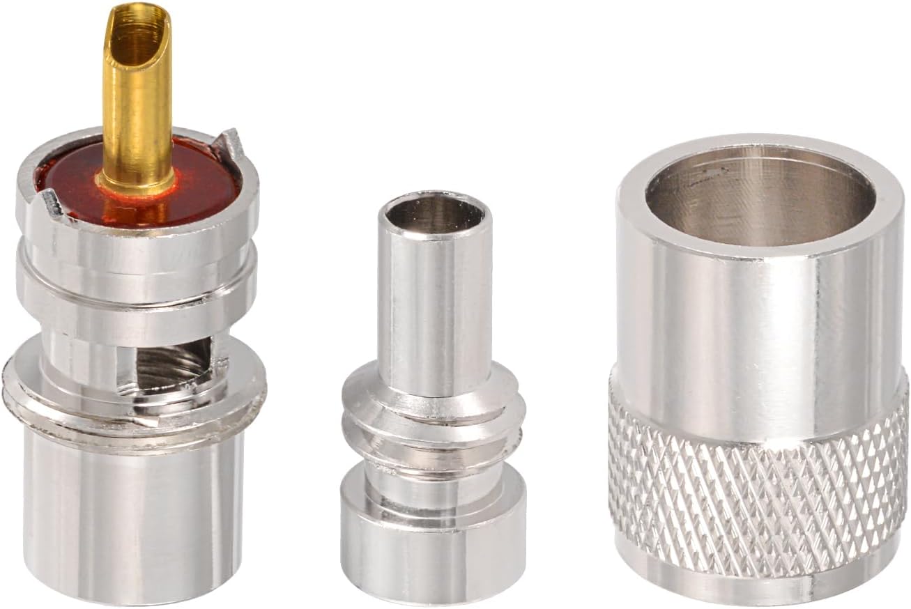 Superbat PL259 Coax Connectors PL-259 UHF Male Solder Cable Connector for RG58 RG8X LMR240 RG8 Coaxial Cable Ham Radio Antenna CB Antenna etc.2-Pack