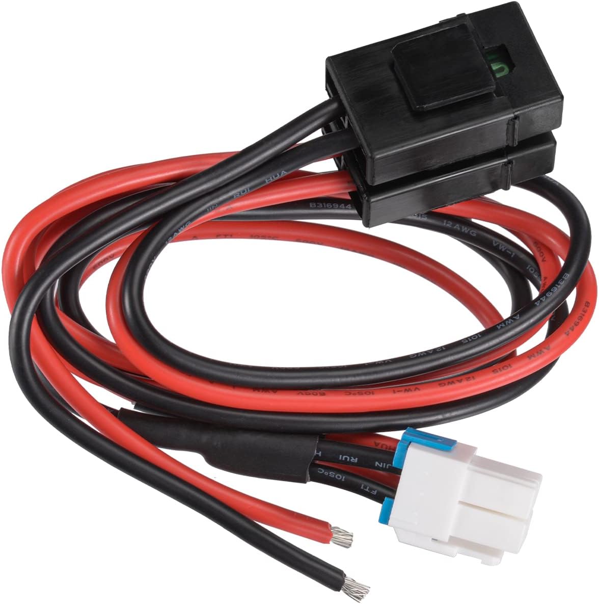 Superbat DC Power Supply Cable 4-Pin 12 AWG 12V 30A Short Wave Power Supply Cord Cable Adapter Fuse Wire for Yaesu Icom Radios