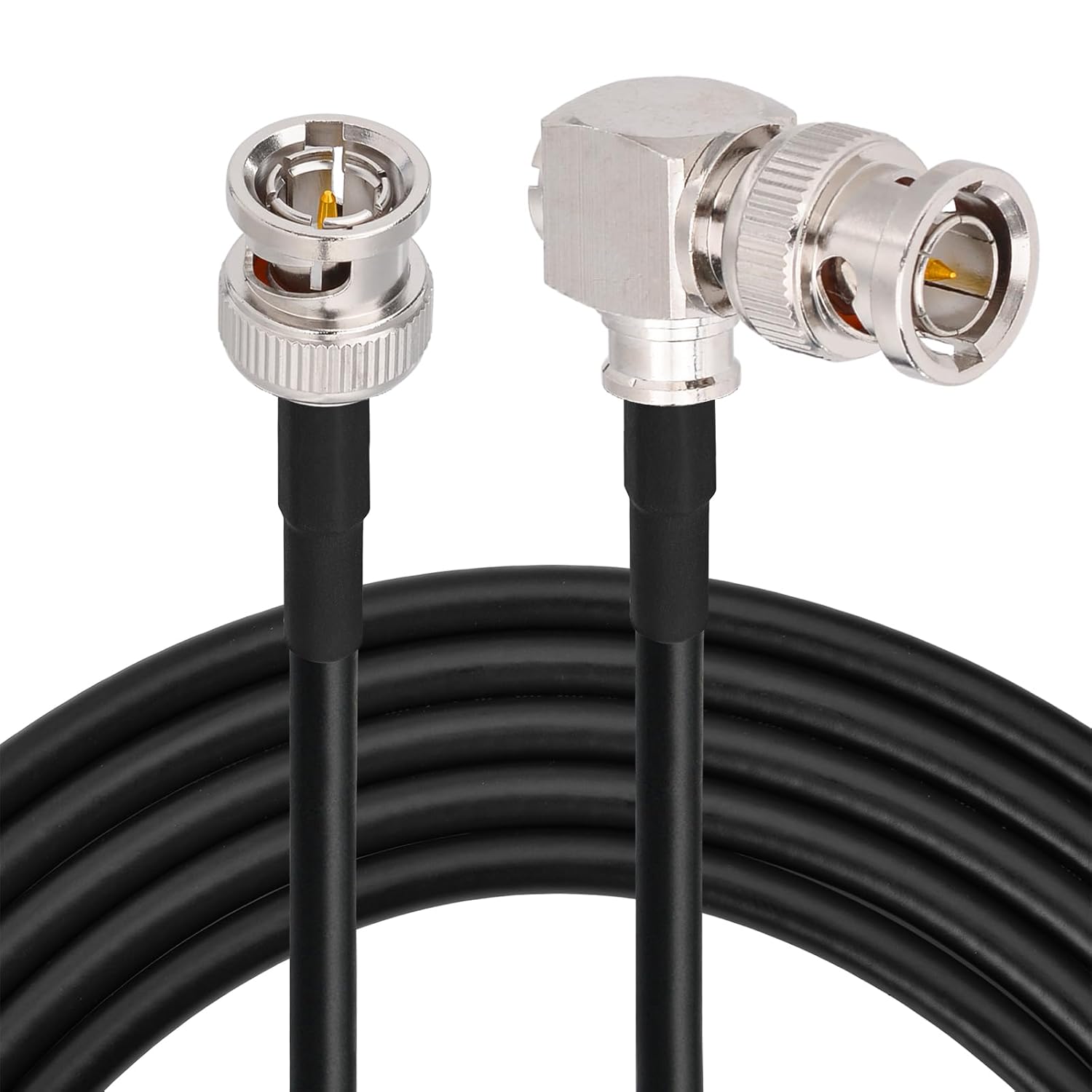 Superbat 3G/6G SDI Cable Right Angle BNC Male to Male 75 Ohm BNC Video Cable Thin Belden 1855A SDI Cable Short for HD Camera CCTV Monitor Video Switcher SDI Splitter etc 2-Pack