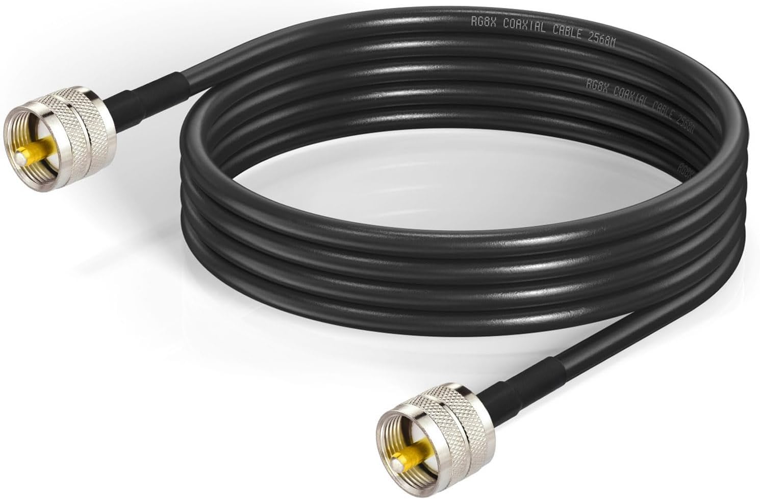 Superbat RG8x Coaxial Cable PL259 Jumper Cable CB Radio Coax Cable 50 ohm Low Loss for Position Coaxial Switch Ham Antenna Analyzer Dummy Load SWR Meter