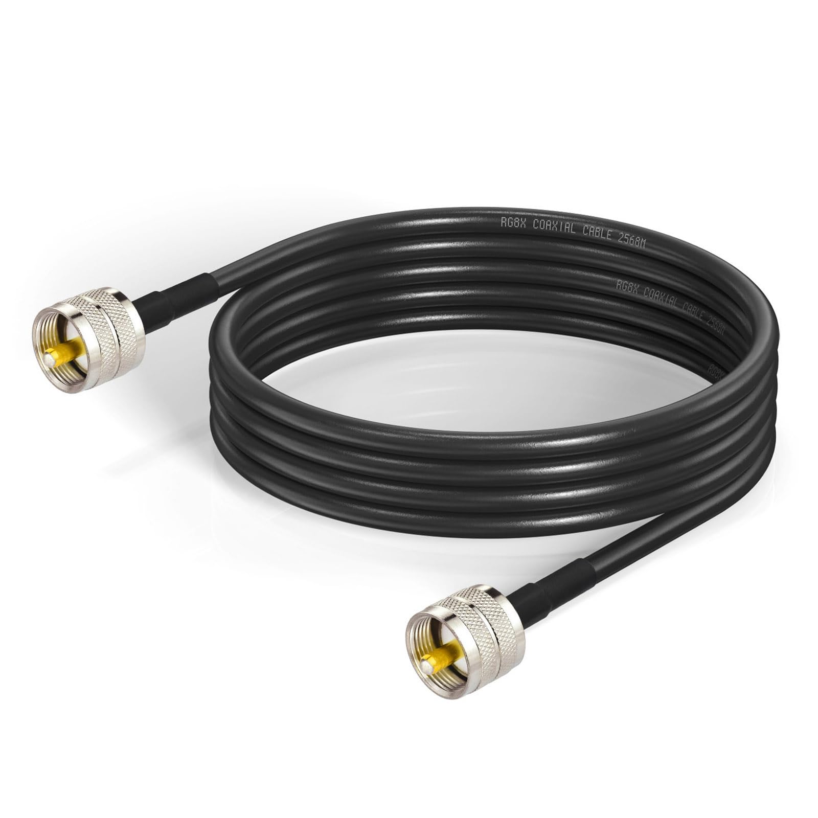 Superbat PL-259 Jumpers, RG8X Jumper PL259 to PL259 Cable (1ft 2-Pack) for CB Antenna Cable Extension Duplexer Tuner Dummy Load Ham Radio and SWR Meter etc.