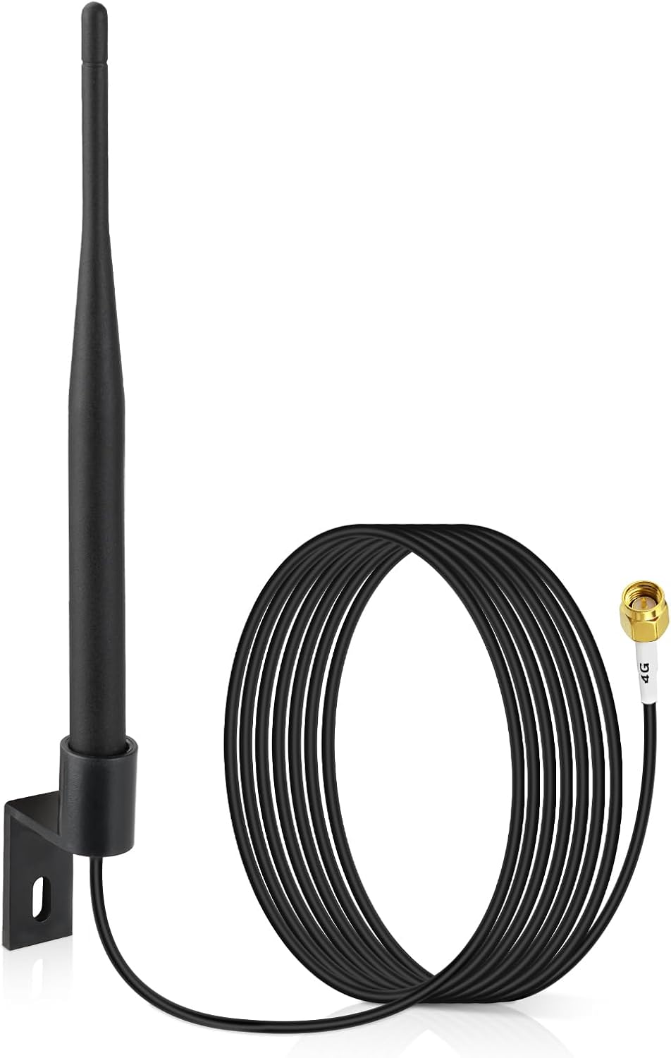 Superbat SMA Antenna 698-2700MHz 5dBi Omni-Directional 4G LTE Cellular Antenna with 10ft Cable Mounting Bracket for Cellular Signal Booster Camera Router Gateway etc.