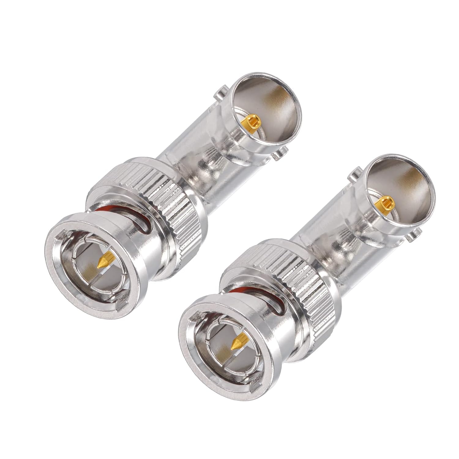 Superbat BNC Male to Female Adapter 75 Ohm BNC Right Angle Connector for 3G/6G HD SDI Cable Switcher CCTV Video Transmitter Camera System 2-Pack