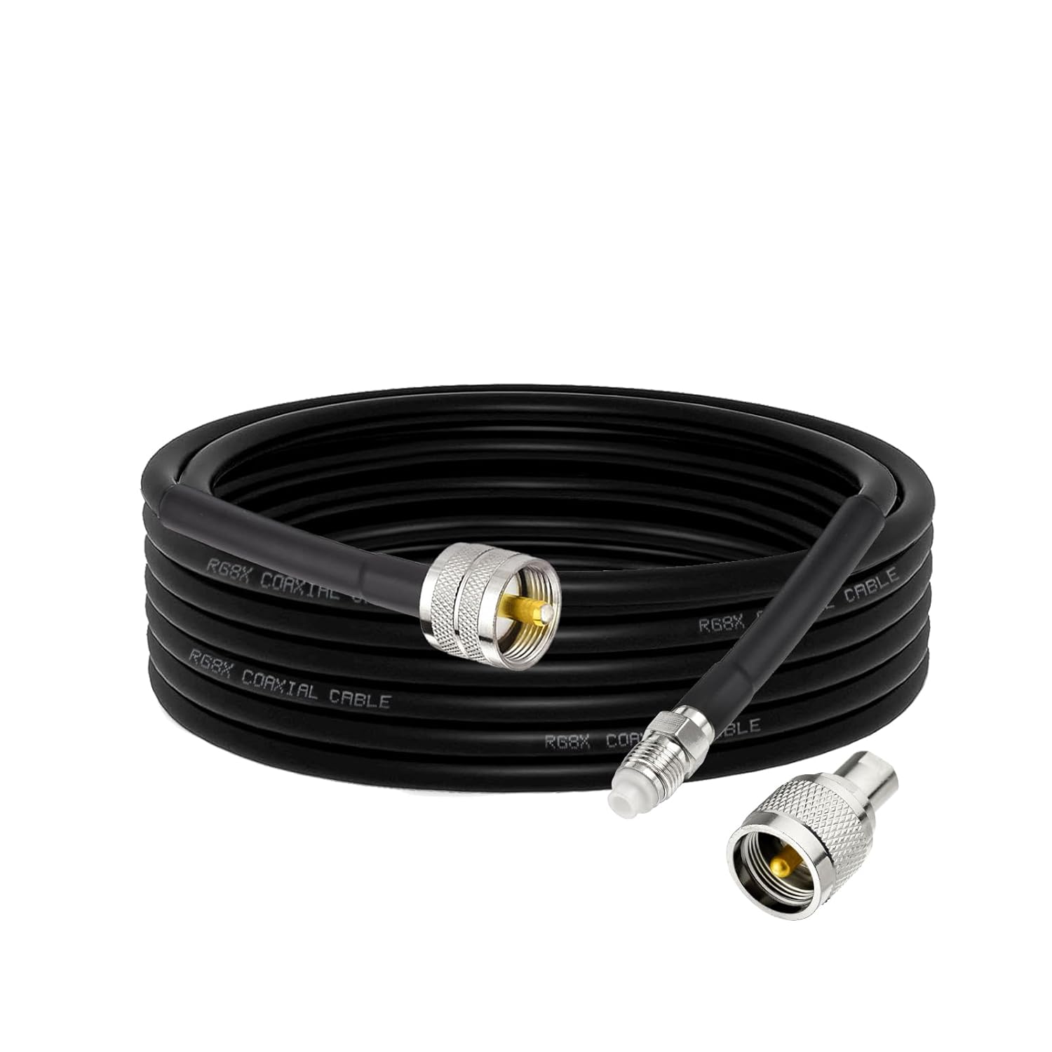 Superbat CB Coax Cable RG8x Coaxial Cable , RG8X Coaxial Stranded Connector Wire with PL-259 and FME/PL259 Male Connector –Durable, Low-Loss CB Radio HAM Radio Coax Jumper