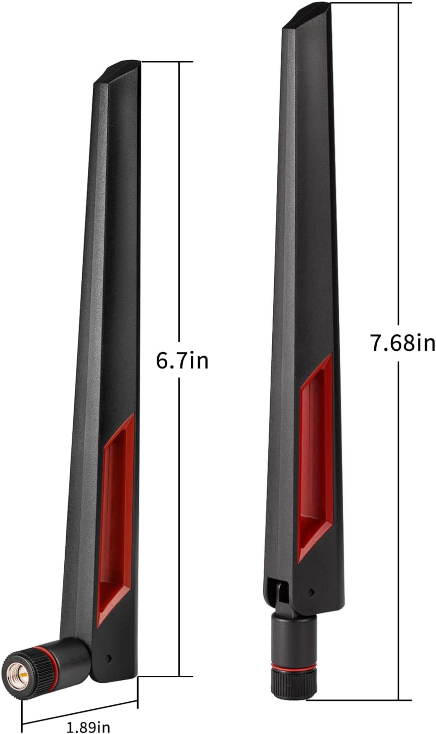 Superbat Dual Band WiFi Antenna 2.4GHz 5GHz 5.8GHz SMA WiFi Antennae for PC Desktop Computer Motherboard PCI WiFi Bluetooth Card Wireless Network Router (2-Pack)