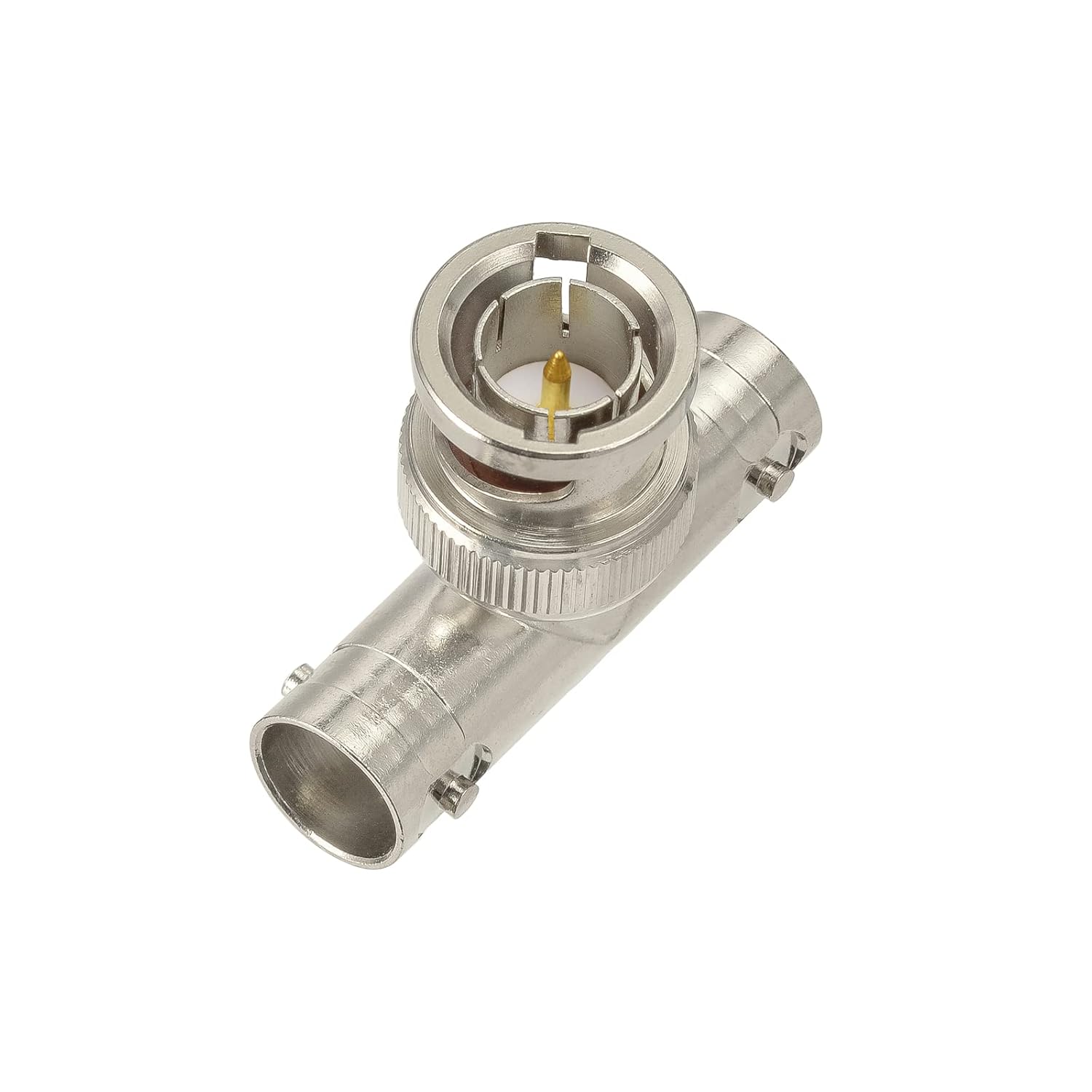 Superbat BNC Splitter Adapter 75 Ohm Male to Dual Female Splitter 1 in 2 Out for SDI HD-SDI Scope CCTV Security System Monitor Connector - 2pcs