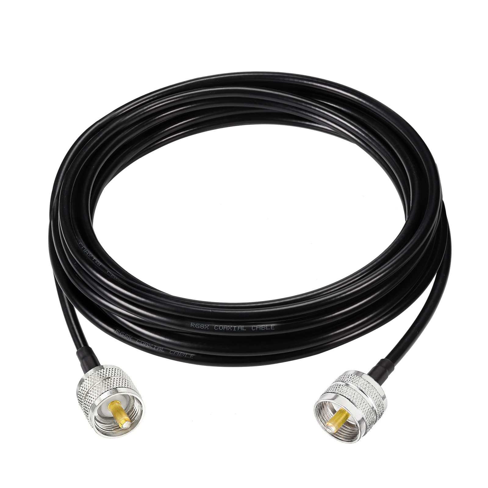 Superbat PL-259 Jumpers, RG8X Jumper PL259 to PL259 Cable (1ft 2-Pack) for CB Antenna Cable Extension Duplexer Tuner Dummy Load Ham Radio and SWR Meter etc.