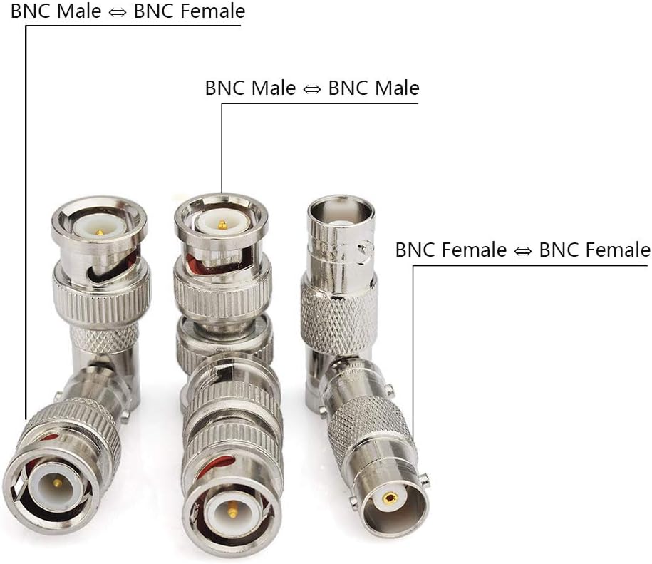 Superbat BNC Adapter Kit BNC Male/Female to Male/Female RF Coax Coaxial Connector Kit 6 Pcs