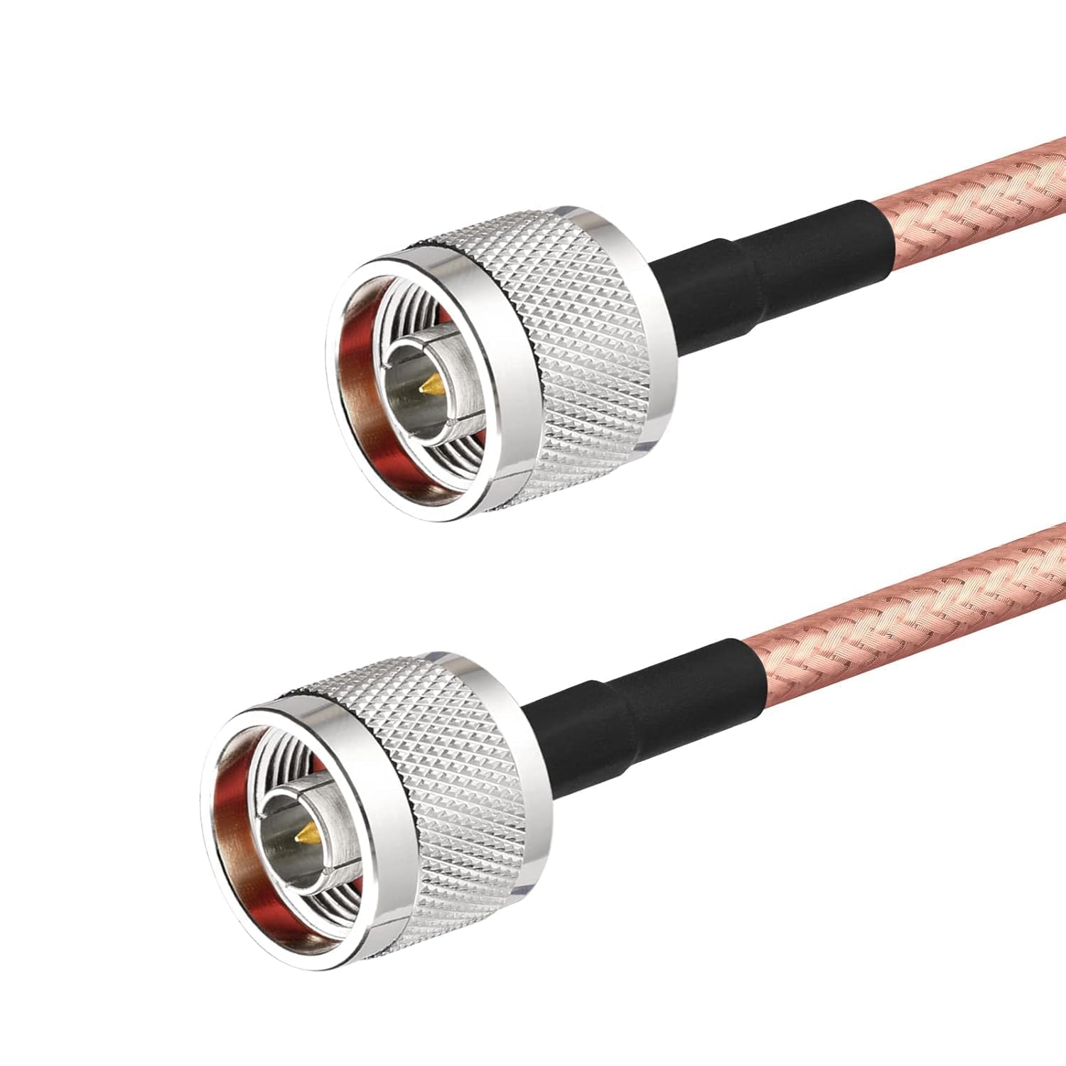 Superbat N Male to N Male Coaxial Cable High Power RG142 Coax Cable Low Loss 50 ohm Jumper for Duplexer Repeater Cell Booster Antenna Systems etc.