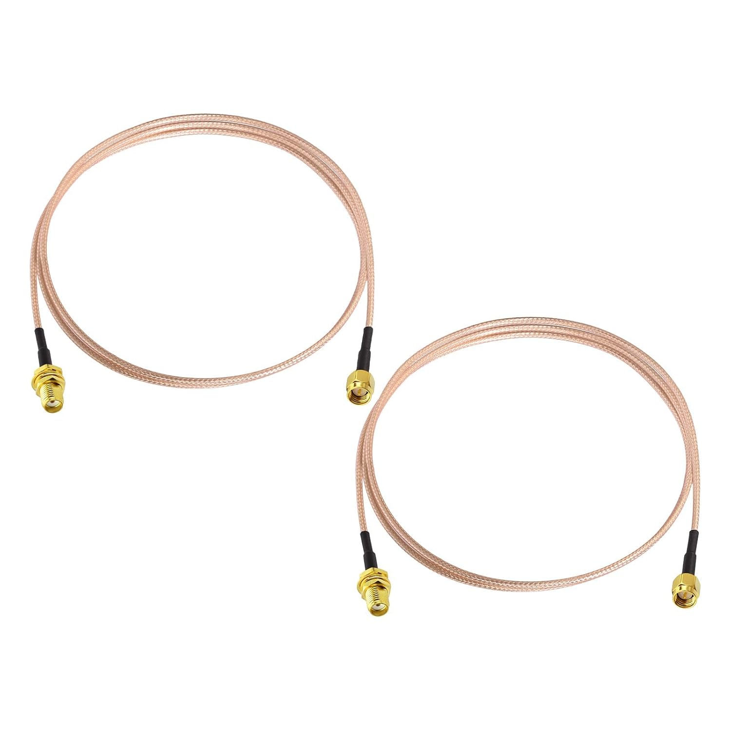 Superbat SMA Male to SMA Female Bulkhead RG316D Cable 3ft 50 Ohm for 4G LTE Router/Cellular Gateway/SDR USB Dongle/GPS Antenna - High-Frequency Low-Loss Coaxial Jumper 2-Pack