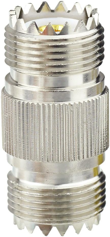 wlaniot SO239 Coupler SO-239 Coax Connector Adapter UHF Female to Female SO239 Barrel Connector Ham Radio Coax Connectors 2pcs