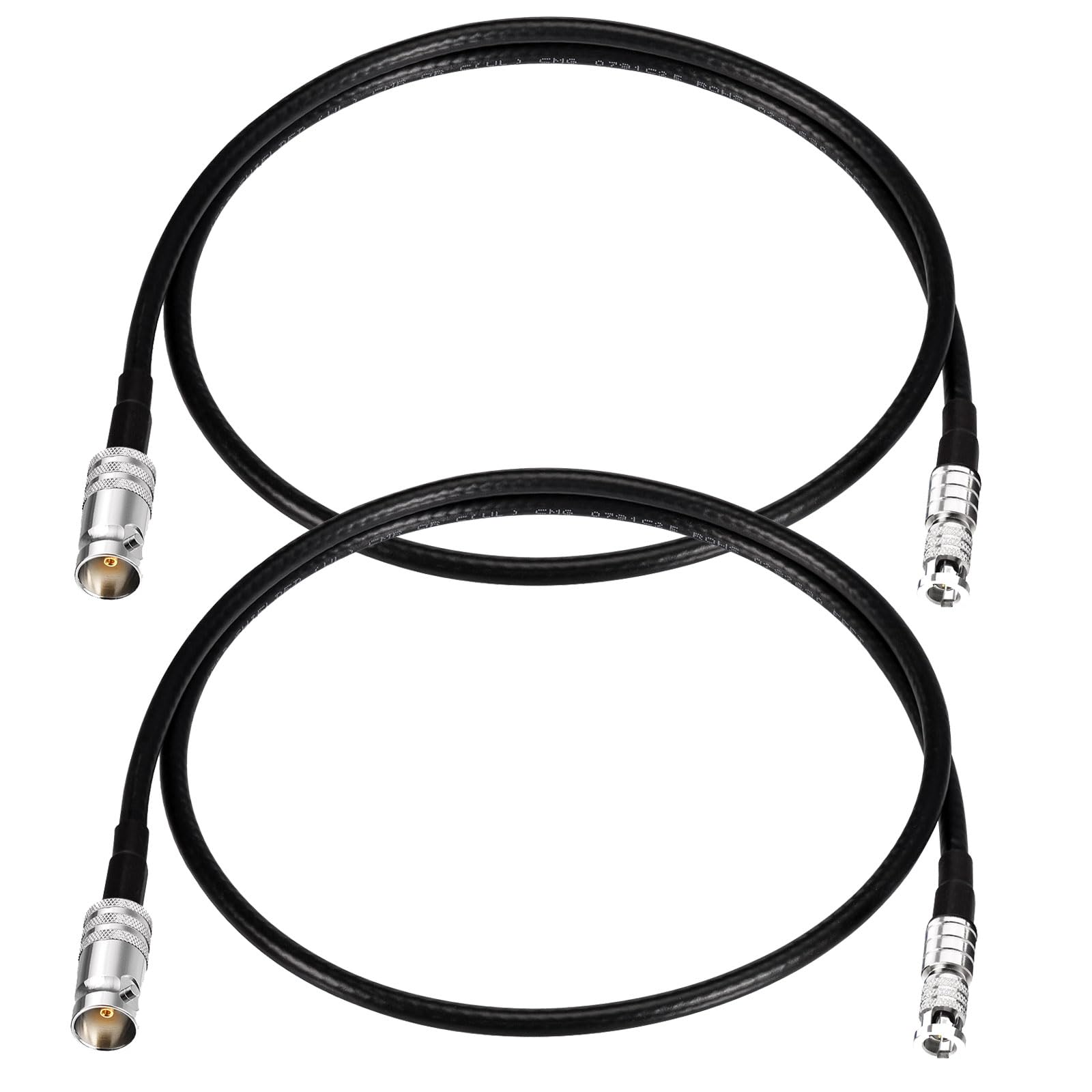 Superbat 75-Ohm BNC Female to HDBNC Male Cable Belden 1855A,3G/6G/12G-SDI Support, for Blackmagic Video Assist Monitor Professional Cameras and Video Switchers (12inch,2-Pack)