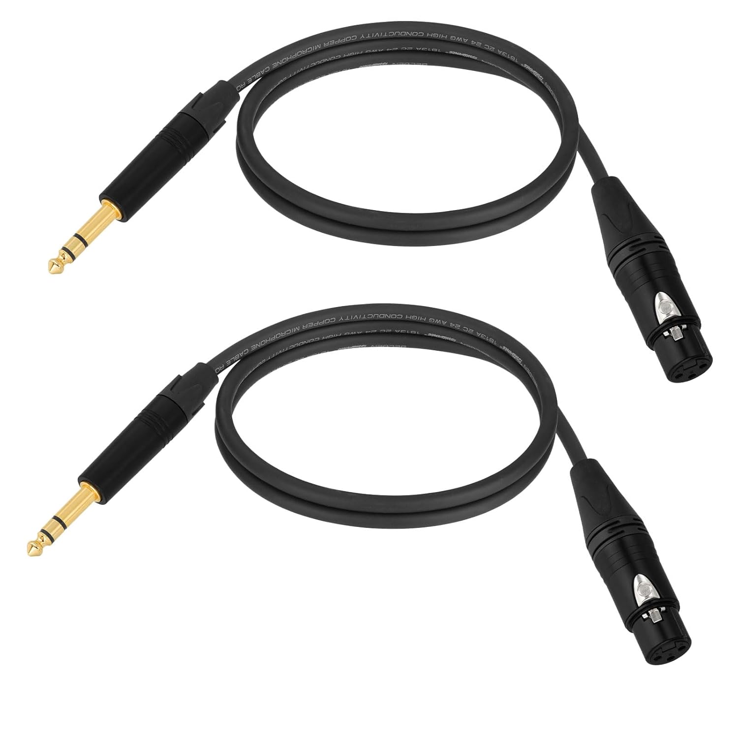 Superbat 6.35mm to XLR Female Stereo Audio Cable 3FT Belden 1813A Shielded Balanced TRS to XLR Cable for Bass Guitar, Microphone, Speaker,Noise-Free Pro Audio 2-Pack