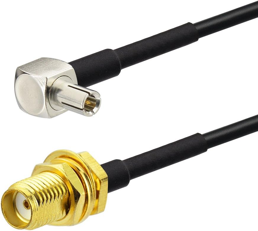 Superbat SMA to TS9 Cable Pigtail SMA Female to TS9 90 Degree External Antenna Adapter Cable for MiFi Router USB Modem & MiFi Hotspot Dongle (6" RG174 2pcs)