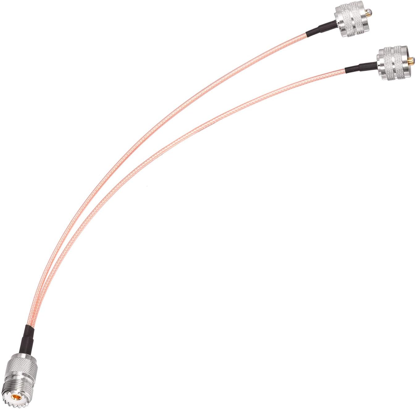 SUPERBAT UHF Splitter Cable SO239 to Dual PL-259 Cable Splitter Low Loss (12 Inch RG316) for HAM & CB Radio, Antenna Analyzer,Dummy Load,SWR Meter etc.