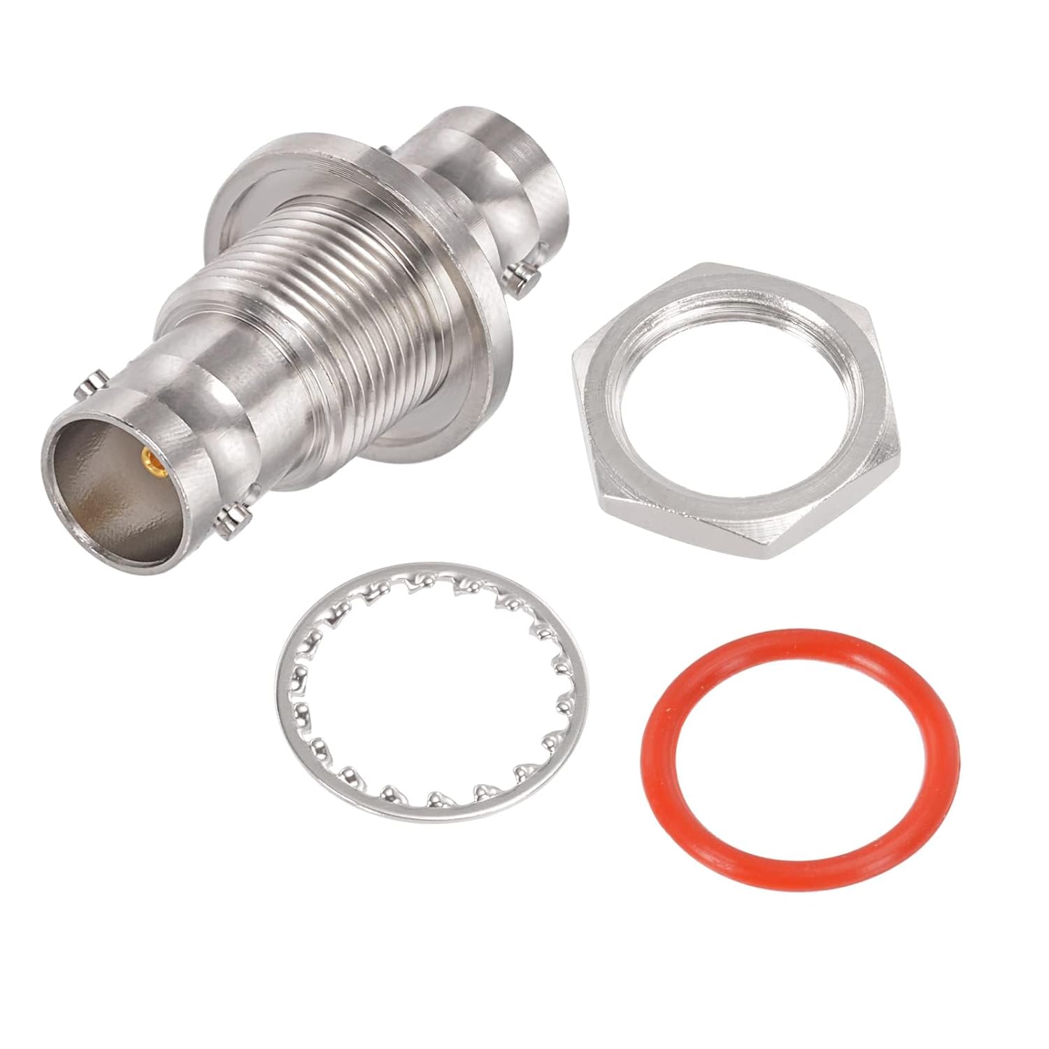 Superbat BNC Female to Female Bulkhead Connectors 75 Ohm BNC Barrel Coupler Connector for 3G/6G HD SDI Cable Switcher CCTV Video Camera System 2-Pack