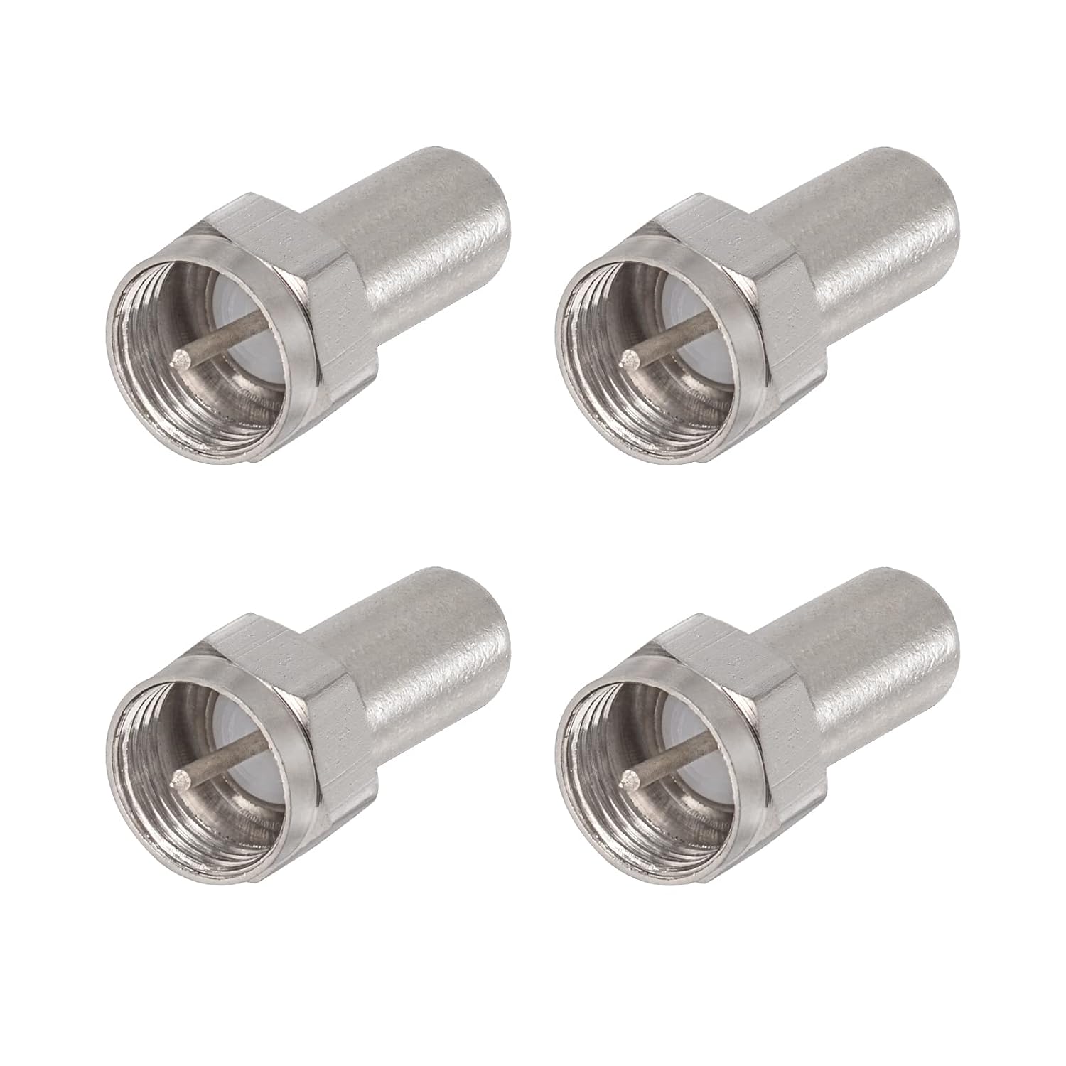Superbat F-Type 75 Ohm Coaxial Terminator F Male Coax Cap Cover for Coax Splitter Coaxial Cable AMP TV Antenna Wall Plates 4-Pack