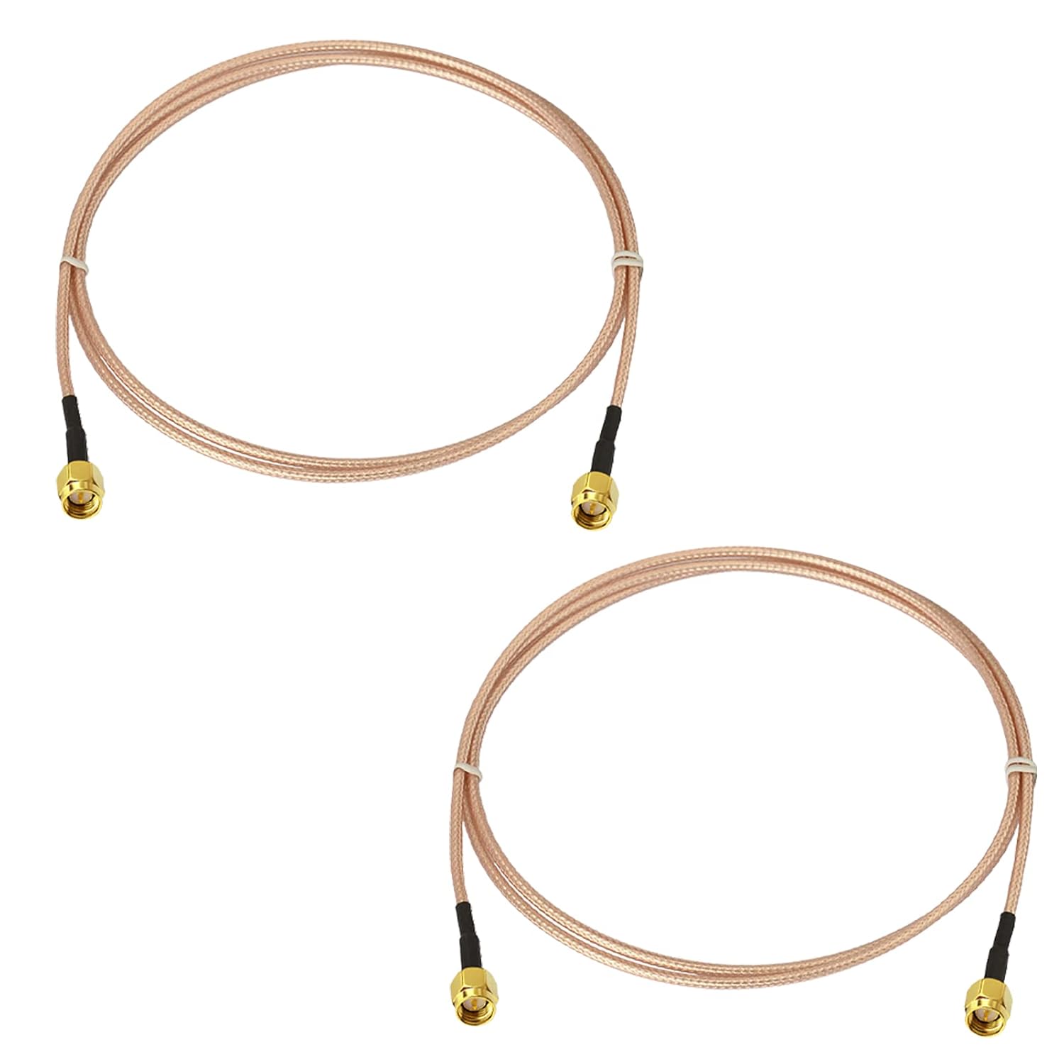 Superbat SMA Male to SMA Male Coaxial Cable RG316 SMA Coax Cable 50 Ohm for 3G 4G LTE WiFi Antenna Analyzer Router RTL SDR Dongle SWR Meter MMDVM Units etc. 2-Pack