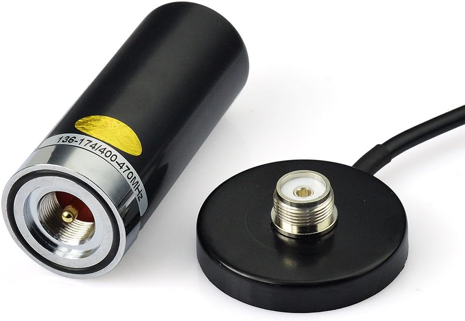 wlaniot Vehicle/Car Mobile Dual Band Antenna BNC Male Connector Magnetic Base Mount 5M RG58 Cable for BC125AT Scanner