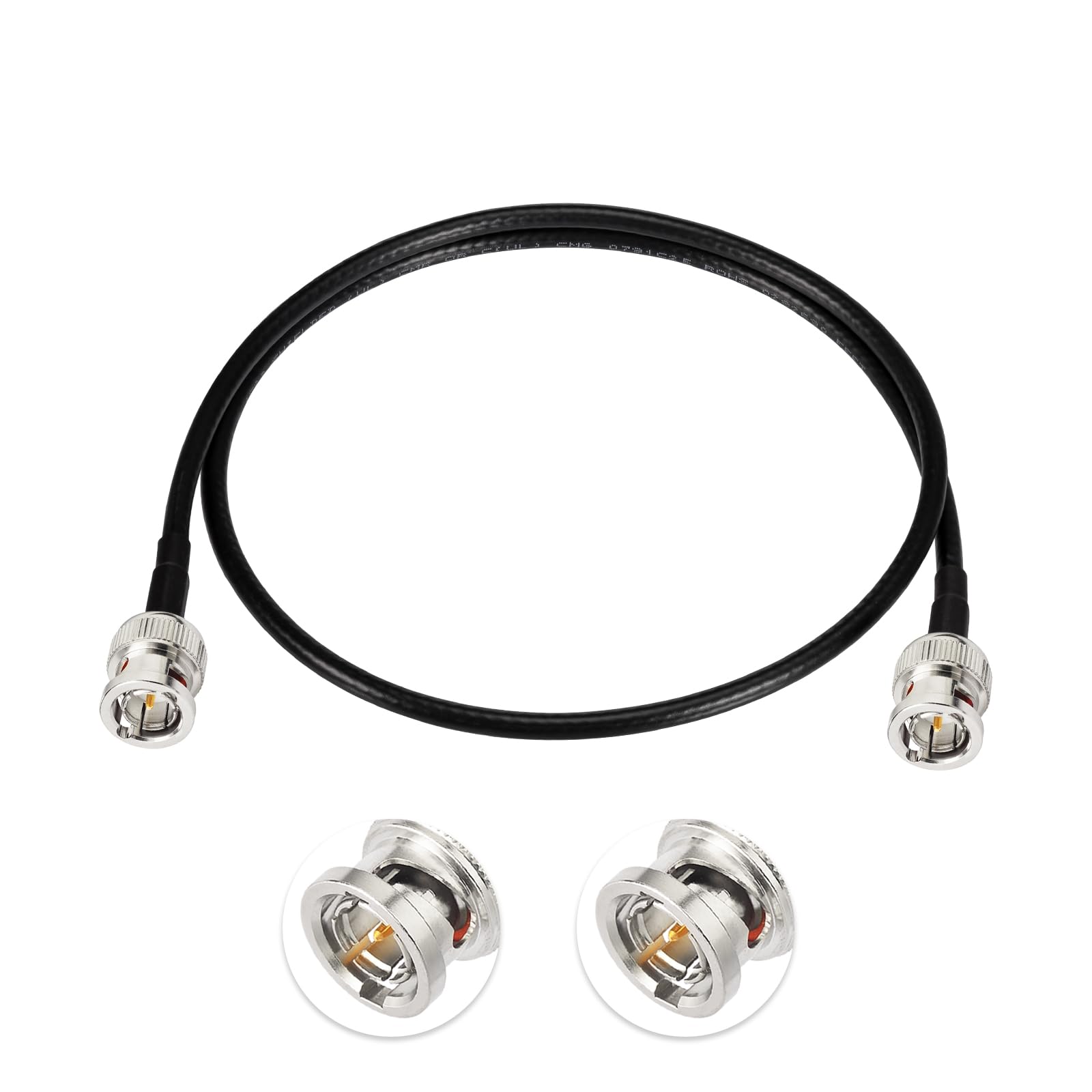 Superbat 3G SDI HD-SDI Cable BNC Jumper Thin Short Belden 1855A - 2M/6ft - Supports HD-SDI/3G-SDI/4K/8K Video,Precision SDI Video Cable (1Pcs)