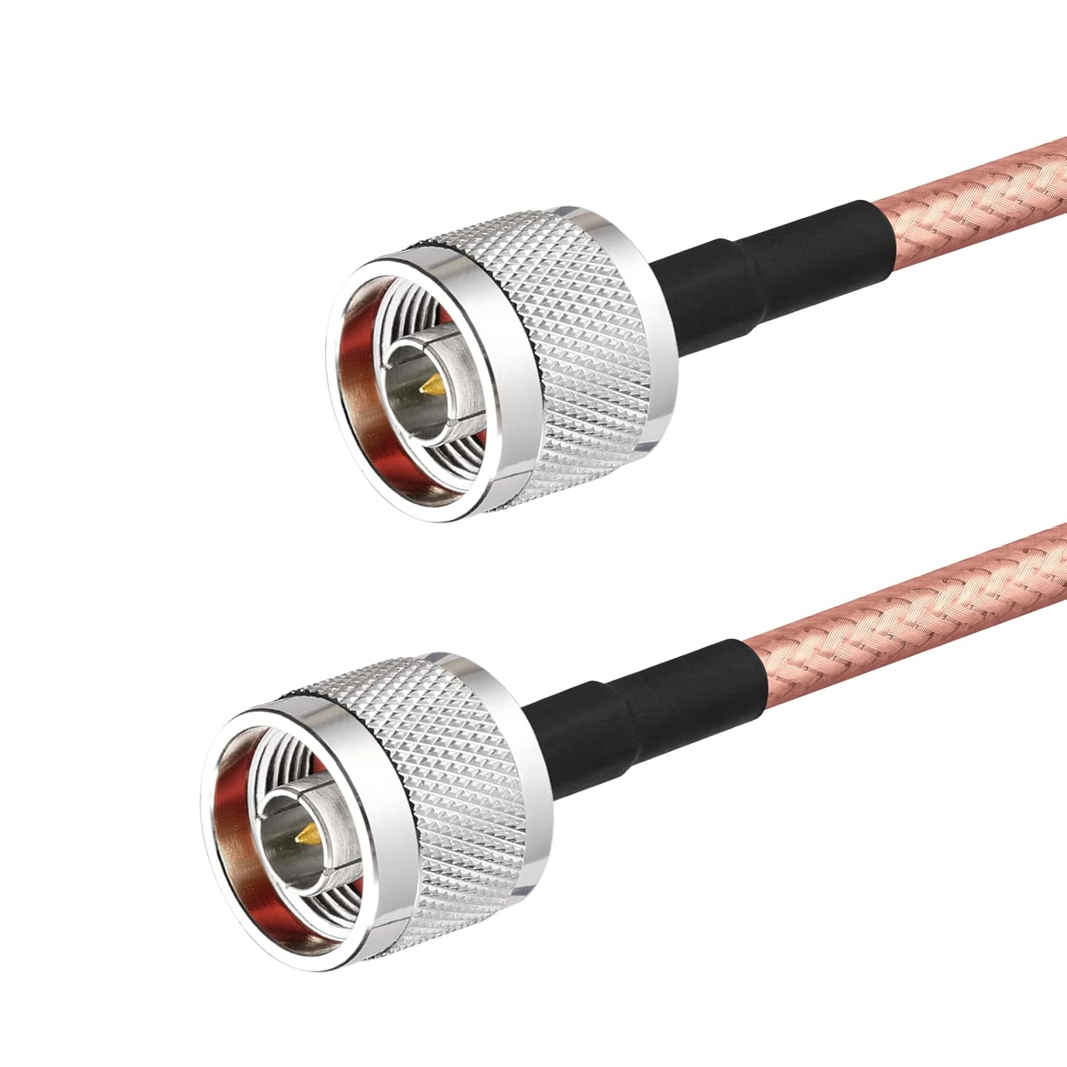 Superbat N Male to N Male Coaxial Cable High Power RG142 Coax Cable Low Loss 50 ohm Jumper for Duplexer Repeater Cell Booster Antenna Systems etc.