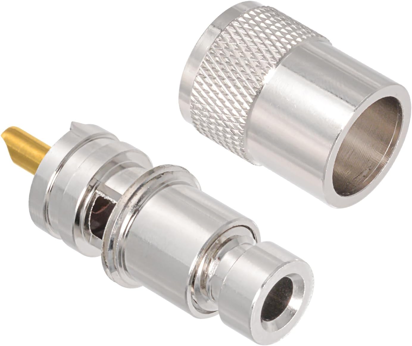 Superbat PL259 Coax Connectors PL259 UHF Male Solder Coax Connector for RG8X RG58 LMR240 RG8 Coaxial Cable Compatiable with Ham Radio CB Antenna etc.5-Pack