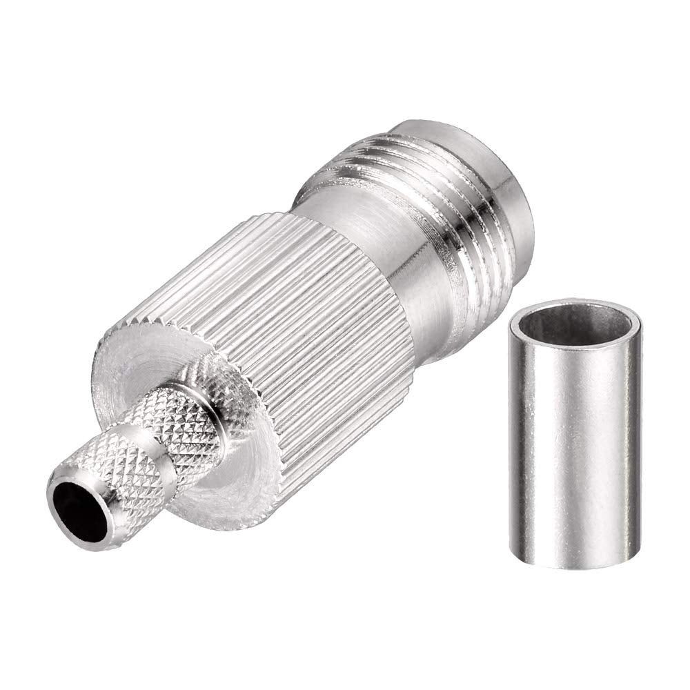 Superbat TNC Crimp Connectors Kit TNC Male + TNC Female Crimp Solder Connector Kit for RG58 RG303 RG141 RG142 RG400 LMR195 Low Loss Coax Cable(10 Pack in Total)