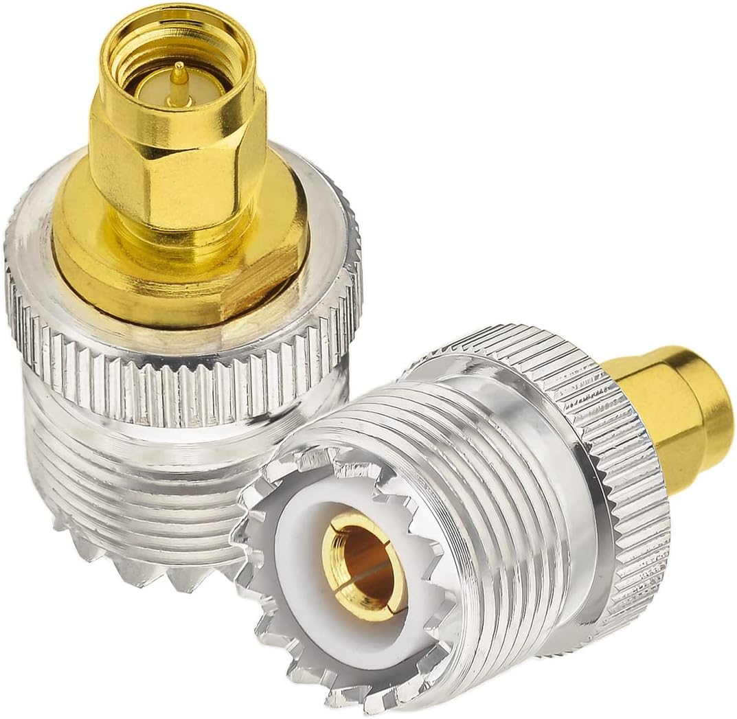 Superbat UHF to SMA Adapter, UHF Male/Fmale (PL259/SO239) to SMA Male/Female Connector RF Coax Coaxial Adapter Kit