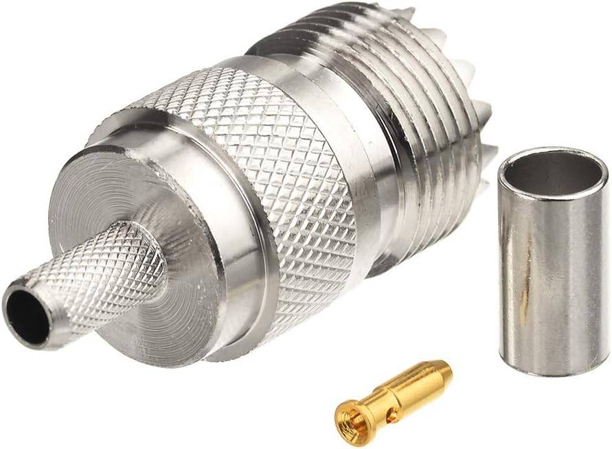 wlaniot PL259 & SO239 Crimp Connector Kit - Solder & Coax Jumper Cable for RG58, RG142, RG400, LMR195, RG303, RG141