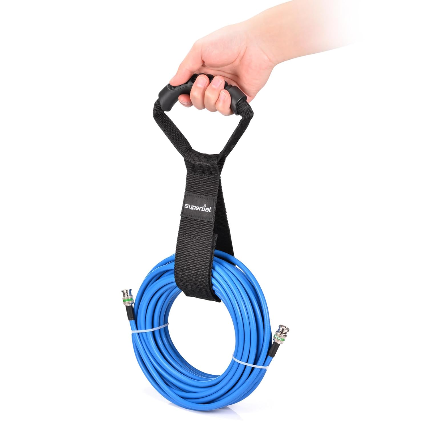 Superbat Cable Straps 2-Pack Carrying Strap Organizer for Heavy-Duty SDI Cable, Electrical Extension Cords, Garden Hoses etc.