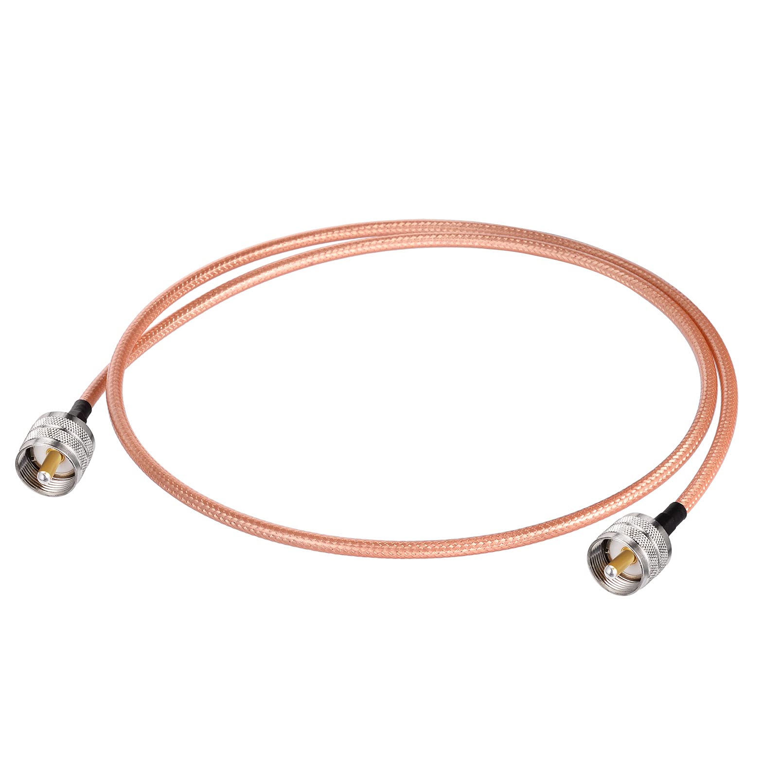 SUPERBAT CB Jumper Cable, UHF Male to Male PL-259 Jumper 12inch High Power Low Loss RG142 Digital Coax Cable for HAM & CB Radio Antenna Analyzer Dummy Load SWR Meter