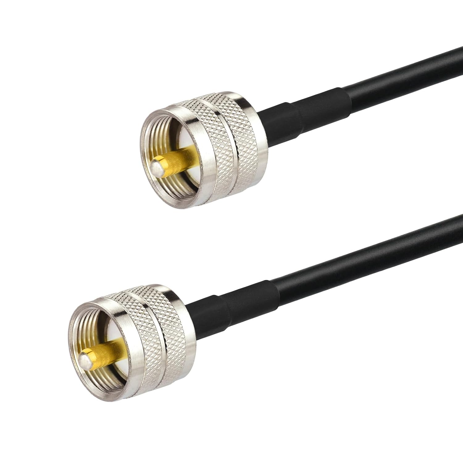 Superbat UHF Male to UHF Male Cable PL259 to PL259 Jumper Low Loss CB Antenna Extension Cable 20ft for Ham CB Radio SWR Meter Antenna Analyzer Dummy Load Radio Scanner etc.