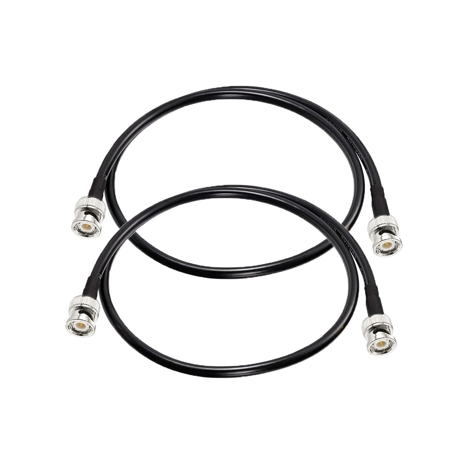 Superbat BNC Male to Male RG58 Coaxial Cable  50 Ohm BNC Jumper for Amateur Ham Radio Scanner CCTV Two Way Radio Antenna Tuner 2-Pack