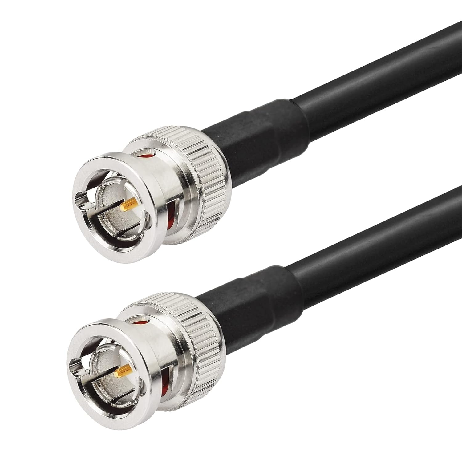 Superbat SDI Cable 75 Ohm BNC Male Cable 3G/6G/12G (Belden 1694A Black) 2-Pack for Cameras BMCC Video Equipment Supports HD-SDI 3G-SDI 6G-SDI SDI Video Cable