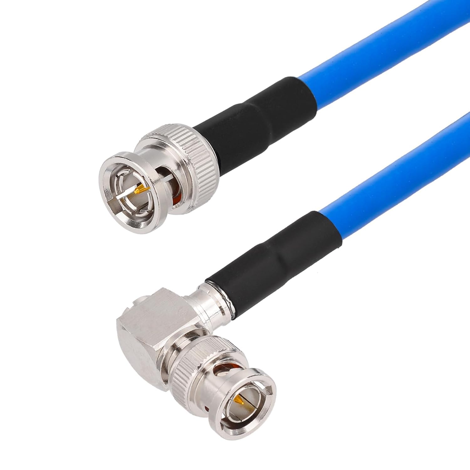 Superbat 3G/6G/12G SDI Cable Short Right Angle BNC Male to Male Belden 1694A Video Cable 75 Ohm BNC Jumper Supports HD-SDI/3G-SDI/4K/8K,for Cameras CCTV Monitor SDI Video Equipment