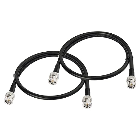 Superbat SDI Cable 75 Ohm BNC Male Cable 3G/6G/12G (Belden 1694A Black) 2-Pack for Cameras BMCC Video Equipment Supports HD-SDI 3G-SDI 6G-SDI SDI Video Cable