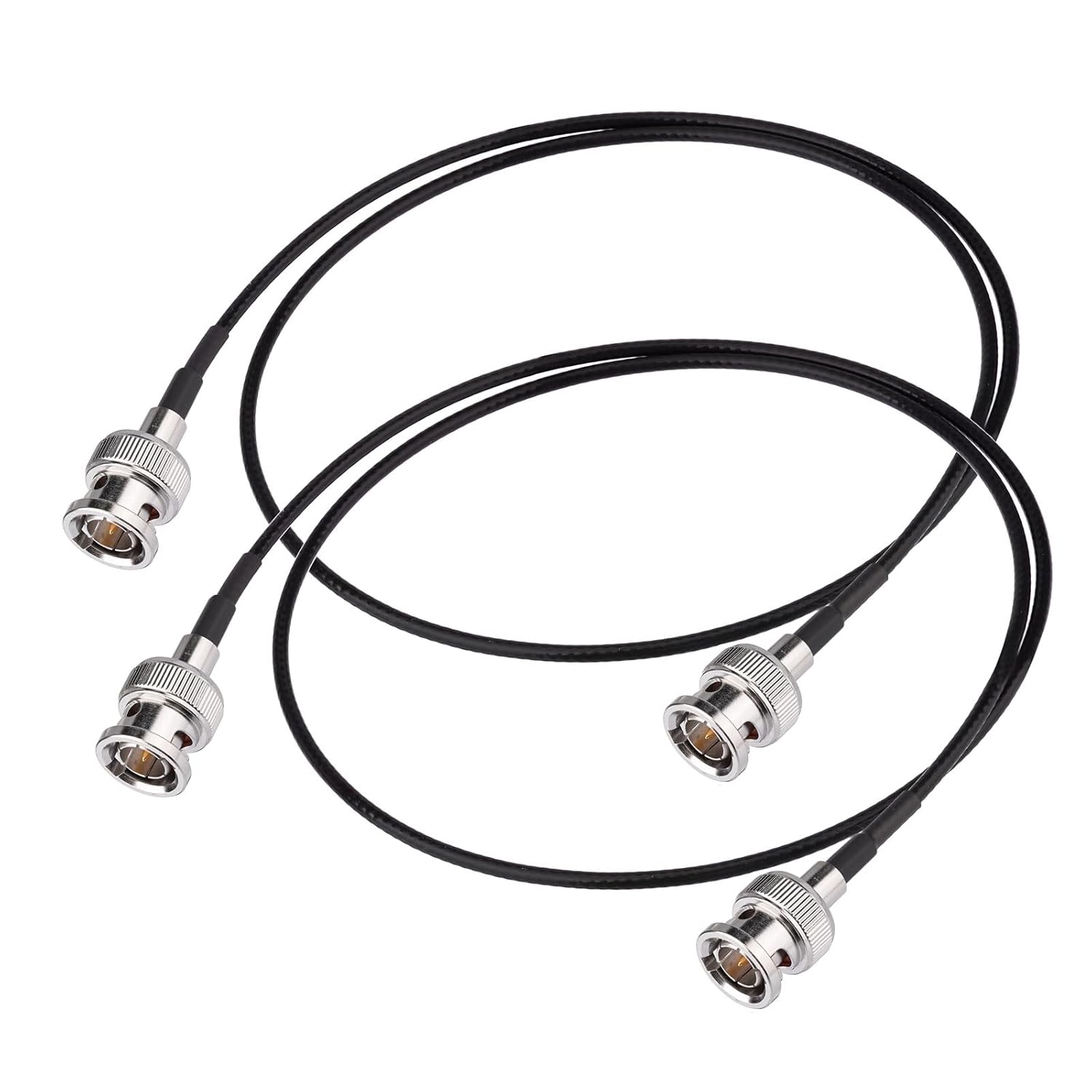 Superbat 2ft BNC Male to Male HD HDSDI 3G 4K 6K Video Cable for Splitter Converter Monitor Switcher, Supports HD-SDI/3G-SDI Video (2-Pack)