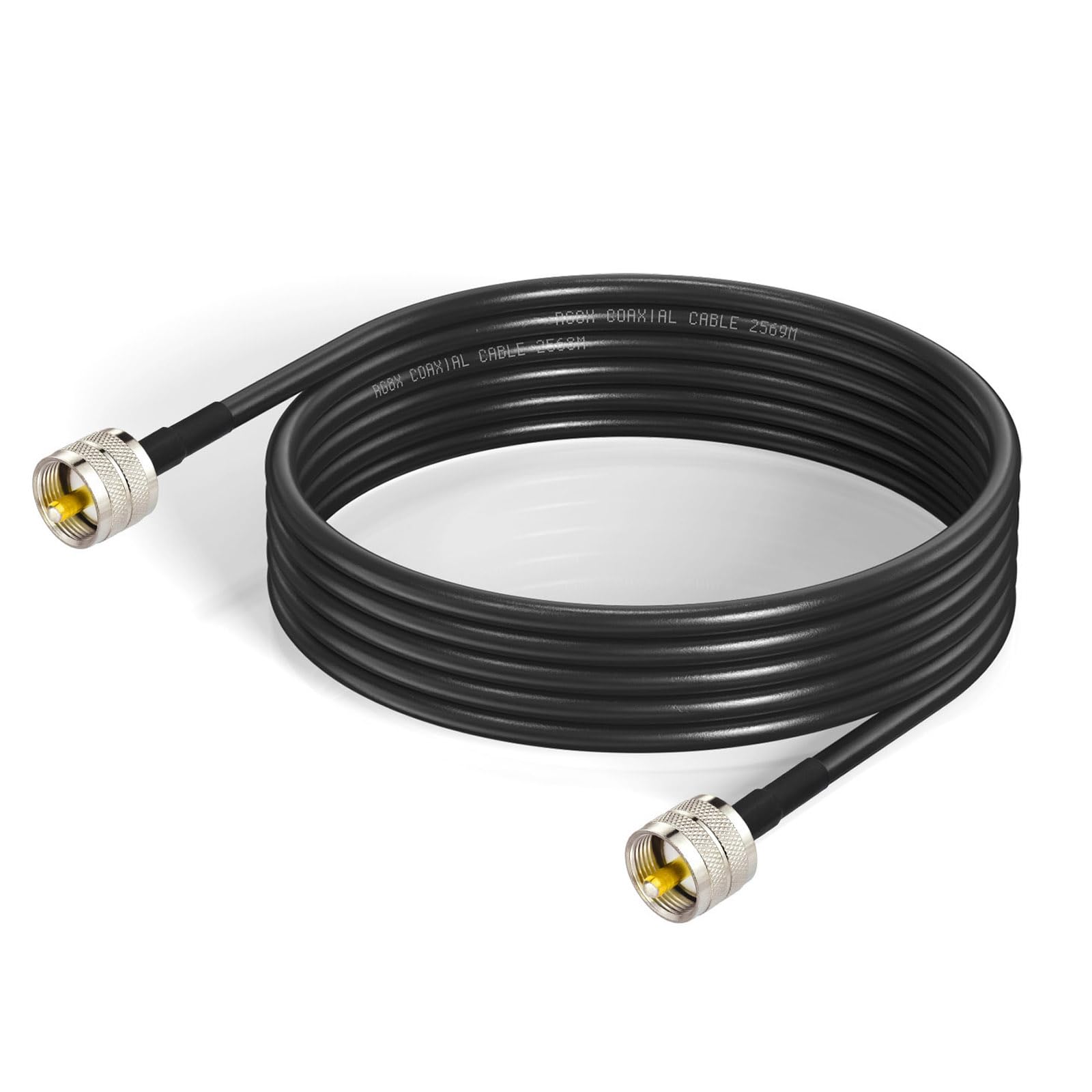Superbat PL-259 Jumpers, RG8X Jumper PL259 to PL259 Cable (1ft 2-Pack) for CB Antenna Cable Extension Duplexer Tuner Dummy Load Ham Radio and SWR Meter etc.