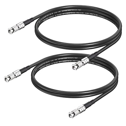 Superbat HDBNC Male to HDBNC Male Cable 75 Ohm Precision Flexible Belden 1855A Cable Broadcast-Grade Supports 3G/6G/12G-SDI, for Camera Router Video Switcher (2-Pack)