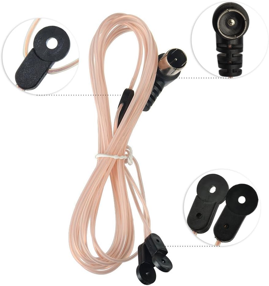 Superbat FM Antenna Dipole Antenna Indoor 75 Ohm with F Type Male Connector for Yamaha Sony Bose Natural Sound Stereo Receiver